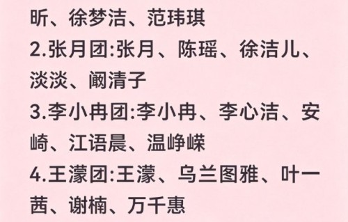 浪姐五公曲目曝光，曾沛慈团夺冠预定，张月“渡劫”引热议|舞台配置|李小冉团|孙怡|李小冉|张月团