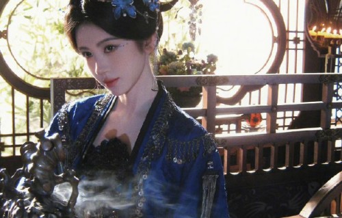 鞠婧祎蓝蝶造型亮相，蝶翼轻颤惊艳全场|蝴蝶