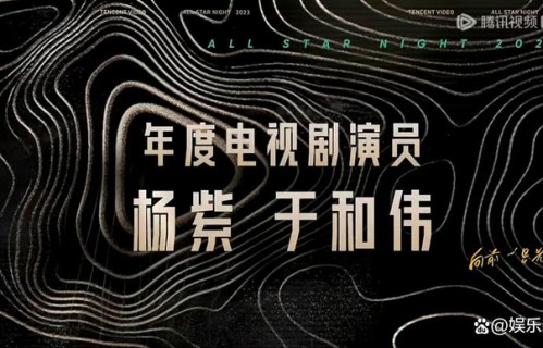 星光大赏,杨紫、于和伟获得年度电视剧演员称号,实至名归!
