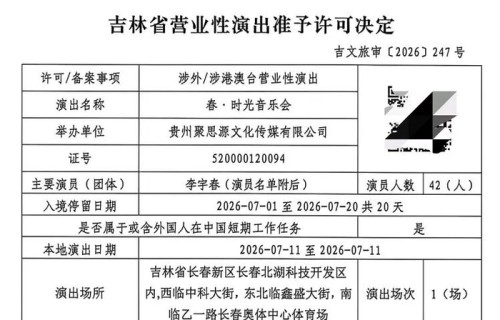 审批通过！众多明星要来长春演出了 ！C位是她！|长春市|时光音乐会|王赫野|高旭|马韬