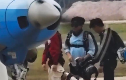 张桂源杨博文团综跳伞路透曝光